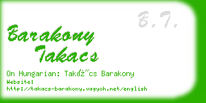 barakony takacs business card